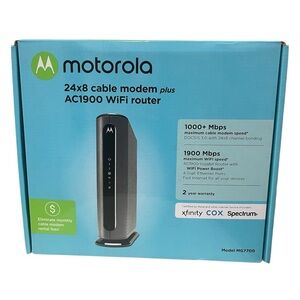 Motorola Black Cable Modem Plus AC1900 WiFi Router